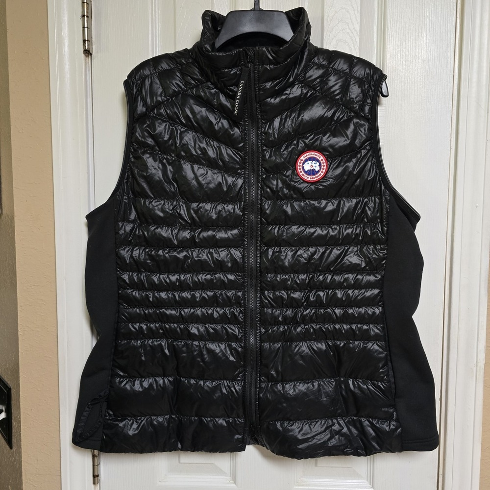 Canada Goose HyBridge Lite Vest Women 2XL Black Down Puffer 2723W Two Way Zip